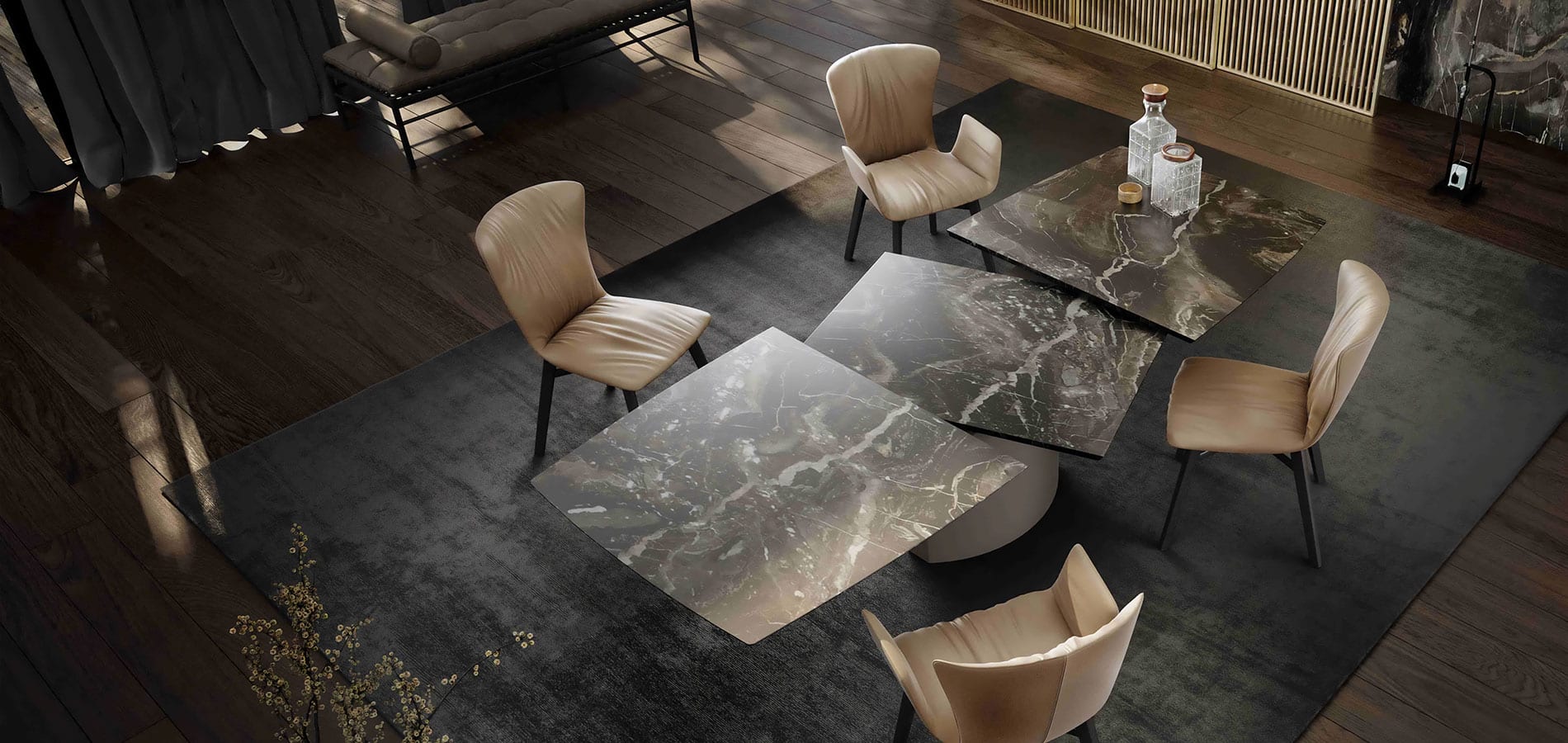 Draenert Tisch Stühle Esszimmer Stein