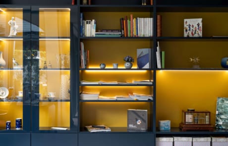 Blau Gelb Bibliothek Anna von Mangoldt Farbe